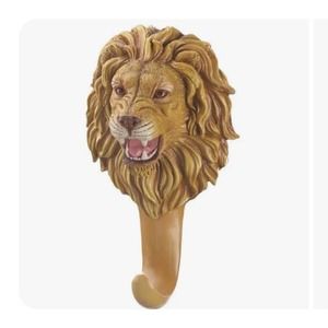 Koehler Home decor yellow resin ferocious Lion wall hook